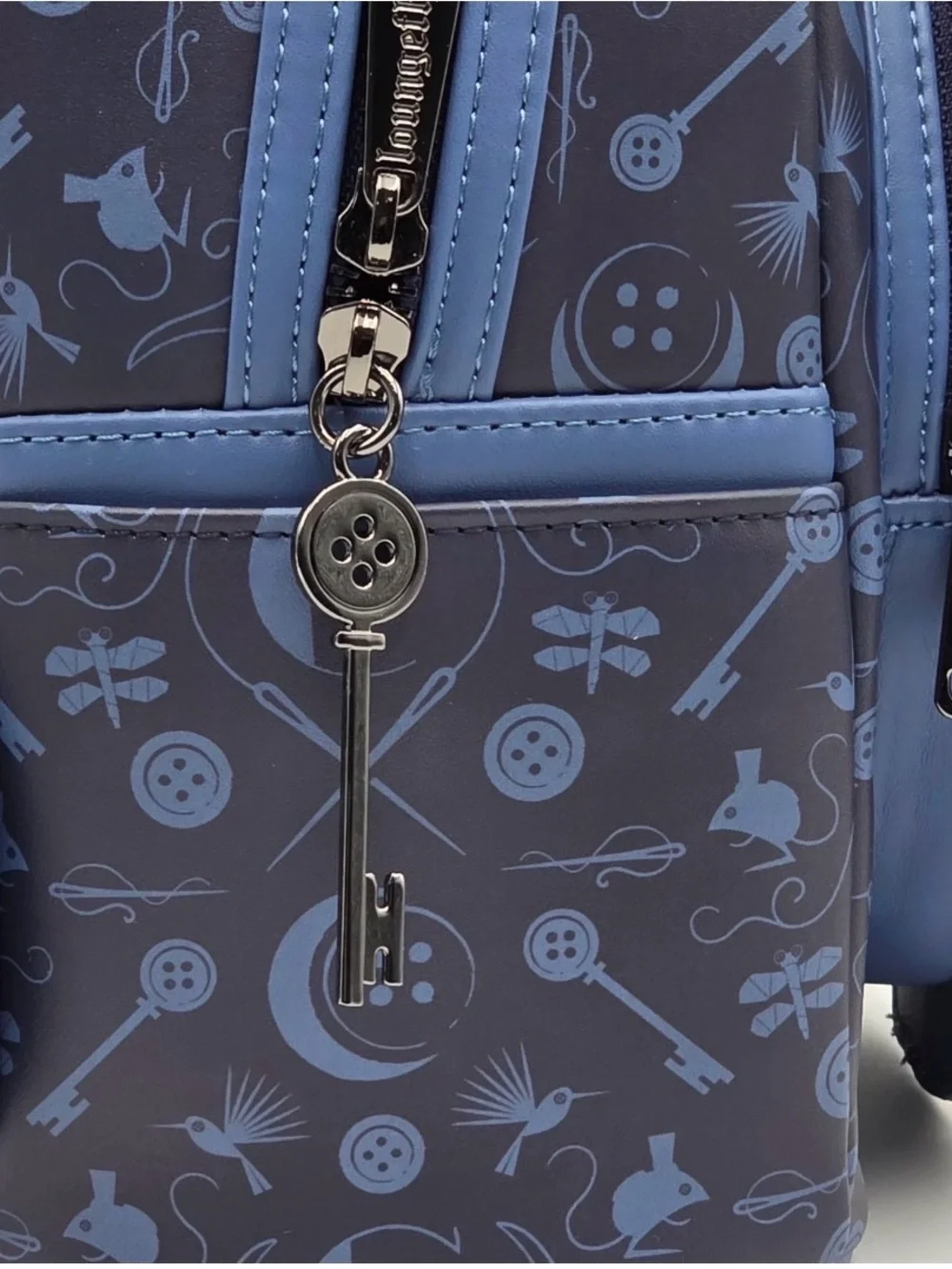 NEW w Tags Loungefly Coraline Portal Button Frame Lenticular Blue Backpack Bag